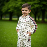 Boys White-Brown Cord-set