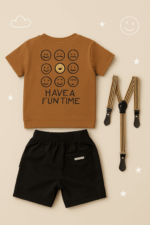 Boys Cute Brown Back suspender - Image 3