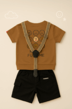 Boys Cute Brown Back suspender