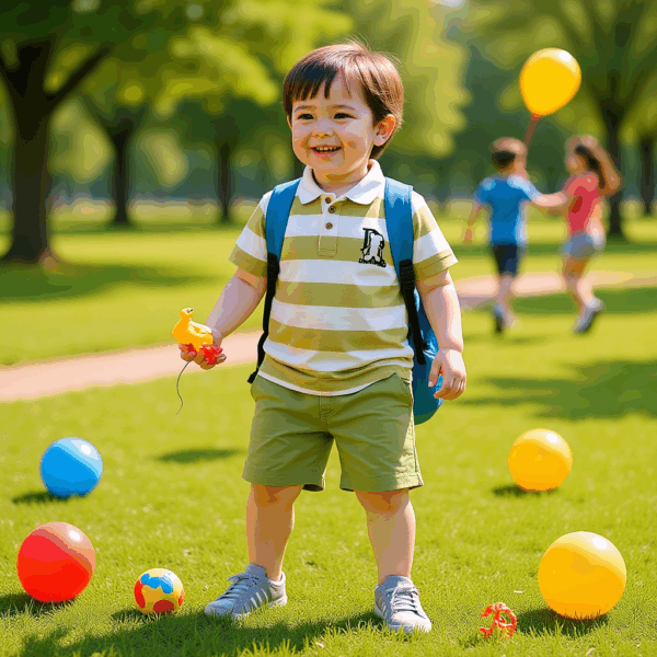 Boys white green Tshirt with Shorts