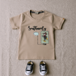 Boys stylish tshirt with Pestal green short - Image 2