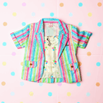 Girls pink Partywear Top Jacket  & Skirt - Image 4