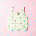 Girls pink Partywear Top Jacket  & Skirt - Image 5