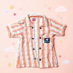 Girls White & peach  Top, Jacket with denim - Image 2