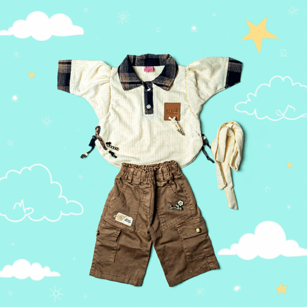 Girls Tshirt with stylish coller with Trouser
