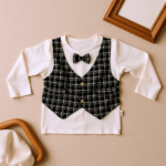 Boys Black Partywear Four Folding 3 Piece Suit - Image 3
