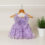 Girls Purple Butterfly Dress
