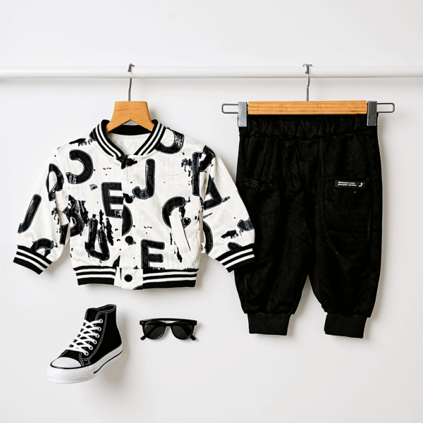 Boys Stylish Black Sweatshirt With Joggers