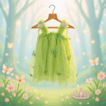 Girls Green Butterfly Dress - Image 2