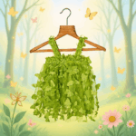 Girls Green Frill Dress - Image 2