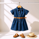 Girls Navy Blue Dress