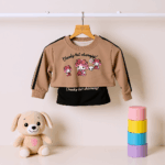 Girls Brown Stylish 3 Piece set - Image 2