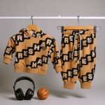 Boys Brown - Black Cord-set with cross body bag