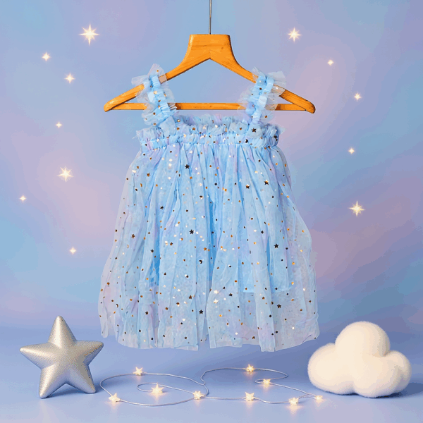 Girls Sky Rainbow Unicorn Tulle Dress
