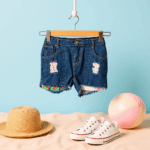 Girls  Pink Top & Denim Shorts - Image 2