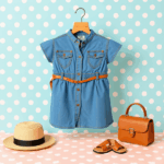 Girls Light Blue Dress - Image 2