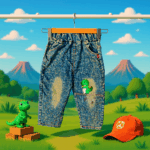Boys Stylish Creem -Green Shirt with denim - Image 3