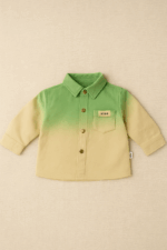 Boys Green White Shaded Jacket with T-shirt with Denim - Image 2