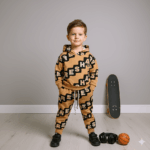 Boys Brown - Black Cord-set with cross body bag