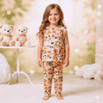 Girl Multicolor  3D Print  Co-Ord Set
