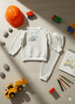 White Sweatshirt with Jogger – Cozy Everyday Set - Image 2