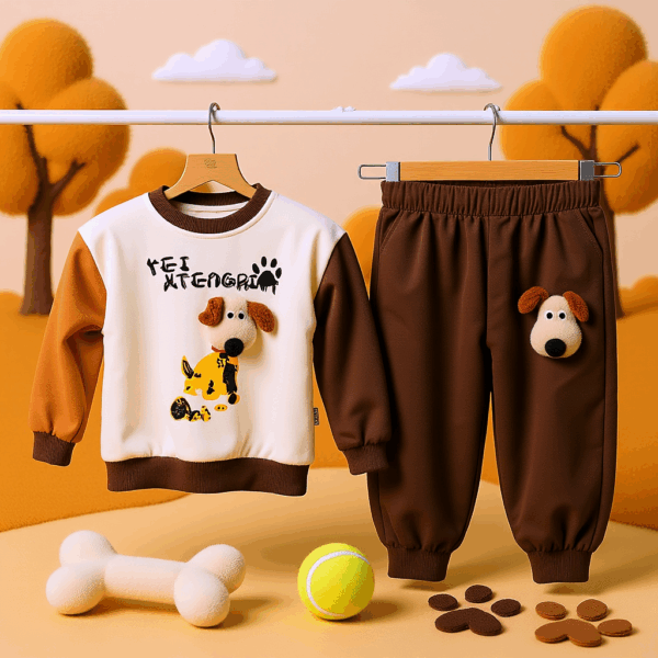Cute Dog-Themed Children’s Outfit | Stylish Kidswear