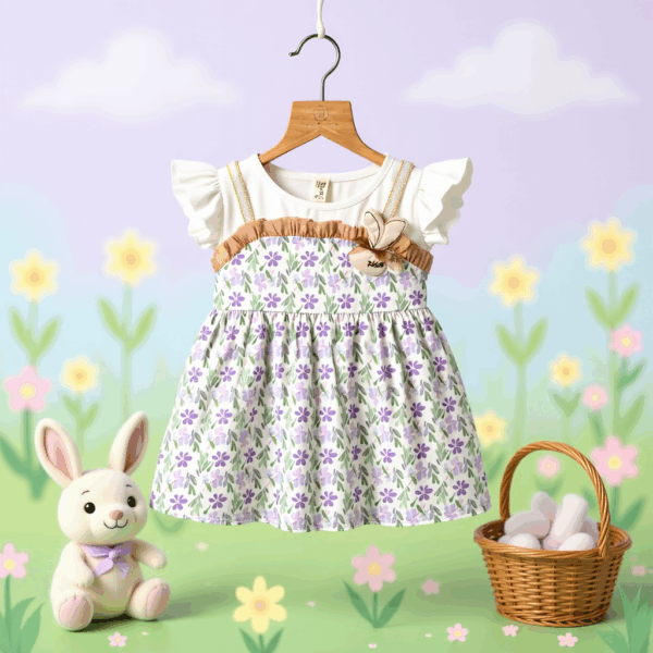 Girls Cotton Blend Dress | Stylish Kids Outfit