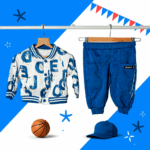 Boys Stylish Blue Sweatshirt with Joggers