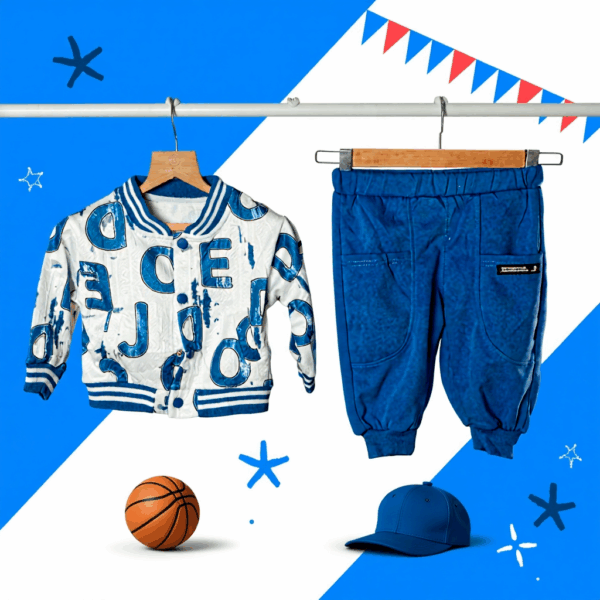 Boys Stylish Blue Sweatshirt with Joggers