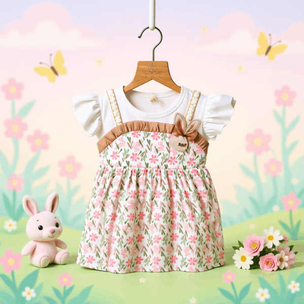 Girls Cotton Blend Dress | Stylish Kids Outfit