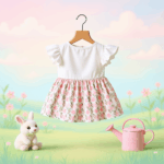 Girls Cotton Blend Dress | Stylish Kids Outfit - Image 2