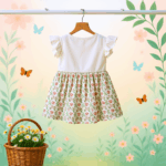 Girls Cotton Blend Dress | Stylish Kids Outfit - Image 2