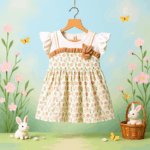 Girls Cotton Blend Dress | Stylish Kids Outfit