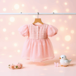 Girls beautiful pink  partywear dress - Image 2