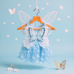 Girls Sky Butterfly Dress | Fairy Wings Party Outfit