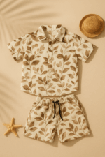Boys Flower Print Night Suit | Kids 2 Piece Sleepwear