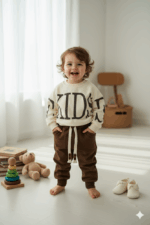 kids sweatshirt and pants set | toddler loungewear | unisex kids outfit - Image 2