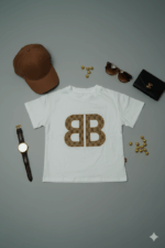 Trendy Brown & White Kids' Short Set | Kids short set - Image 2