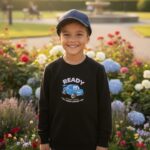 Boys Sweatshirt with Cartoon Car Print