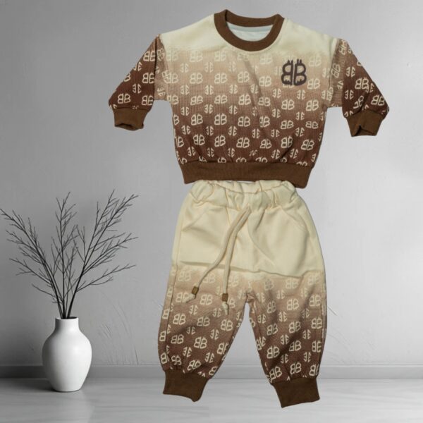 Cream-Brown Co-Ord Set | Unisex 2 Piece Kids Outfit