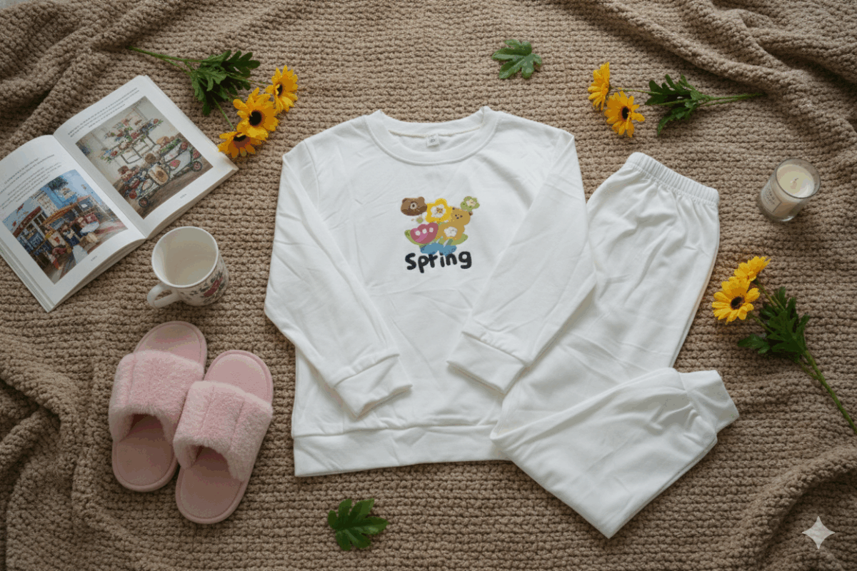 Spring Bloom Co-ord Set for Kids – 100% Cotton Comfort & Style | Girls Set Wear - Image 2