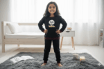Cute Panda Print Kids' Sweat T-Shirt & Joggers Set - Kids Co-ord Set - Image 3