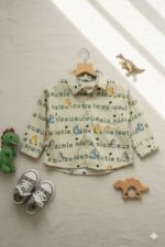 Roar-some Dinosaur Print Shirt and Denim Jeans Set | Kids Denim Pants Set - Image 3