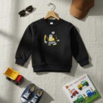Kids' Cozy Bulldozer Graphic Sweatshirt | Kids Winter Wear - Image 2