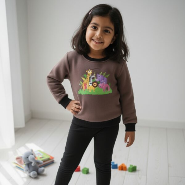 Jungle Friends Printed Sweatshirt for Kids – Cozy, Cute & Everyday Ready | Kids Wear