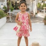 Girls Print Festive Co-ord Set - Soft Comfort Traditional Look
