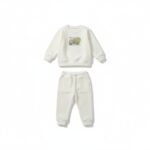 Cream sweatshirt and matching pants set