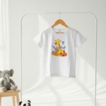 Cute Animal Print Graphic T-Shirt and Shorts Set For Kids - Image 3