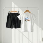 Farmer Fun! Tractor Graphic T-Shirt and Shorts Set | kids tractor print set - Image 2