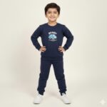 Premium Dark Blue Co-ord Set — Durable Top and Joggers for Kids